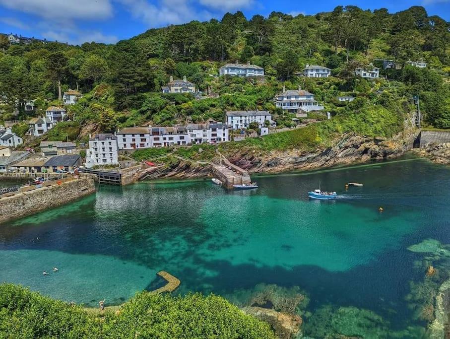 Bijou Coastal Apartment In Polperro With Hot Tub Onsite Parking Downhill Walk To Village Kültér fotó